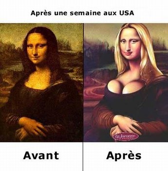 voici la joconde apr&egrave;s une semaine en USA